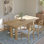 Table de salle à manger en bois massif de 80 po x 42 po pour 8 personnes - finition naturelle, base piédestal, table de salle à manger moderne pour la salle à manger