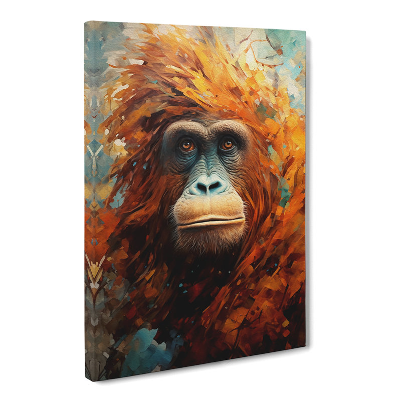 Orangutan Orphism - Wrapped Canvas, 50cm H x 35cm W x 3cm D