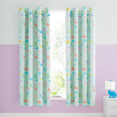Dinosaur Friends Reversible Curtains