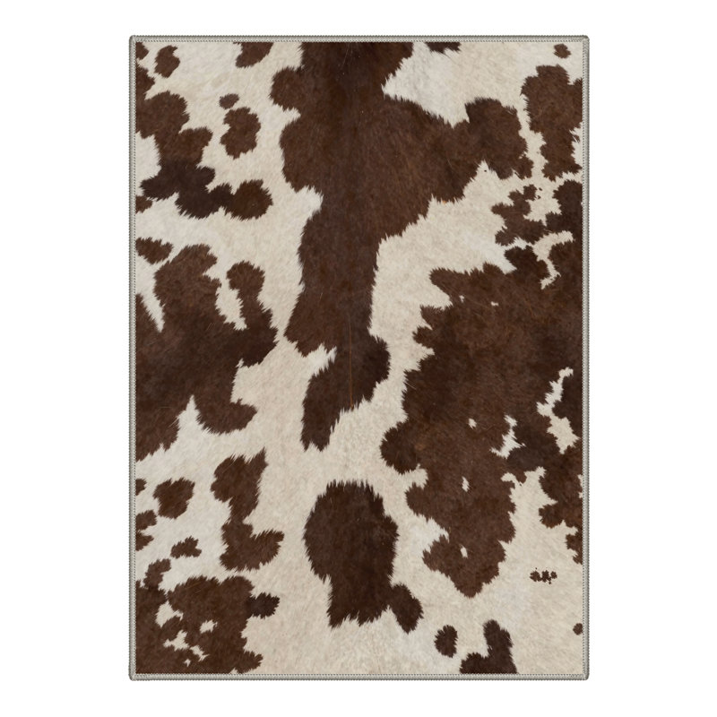 Tapis antidérapant beige / brun Aura, Rectangle 6 pi x 9 pi