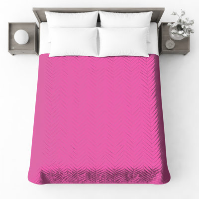 Couvre-lit matelassé de couleur unie rose toutes tailles