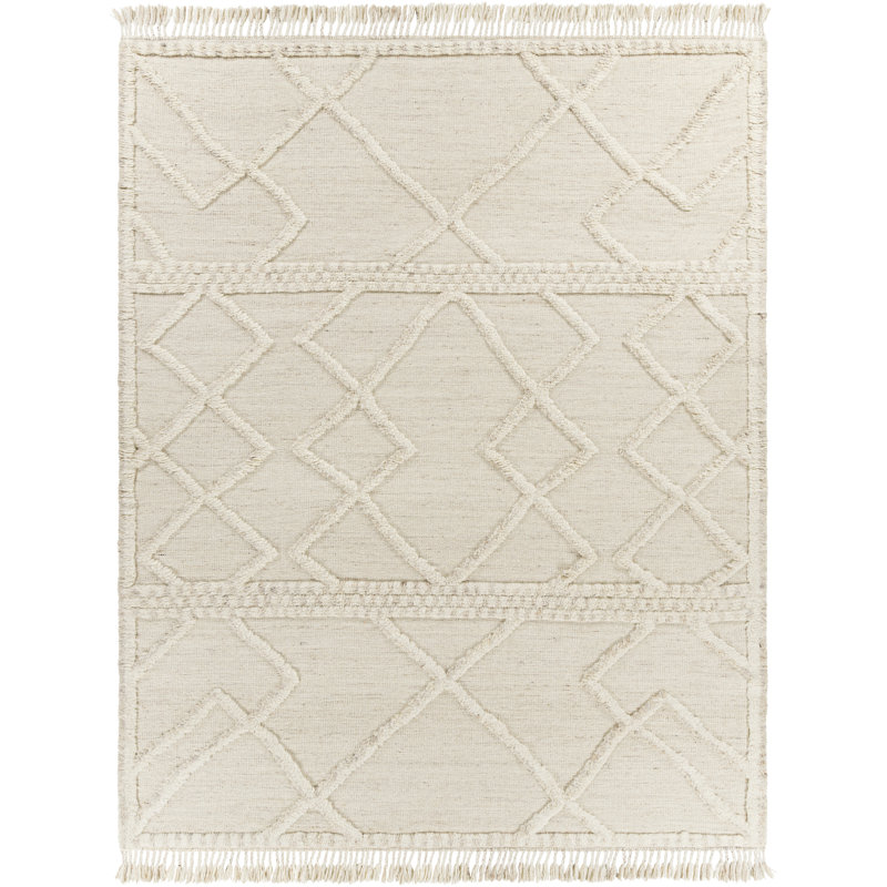 Hand Knotted Wool Moroccan Area Rug, Rectangle 8' x 10'