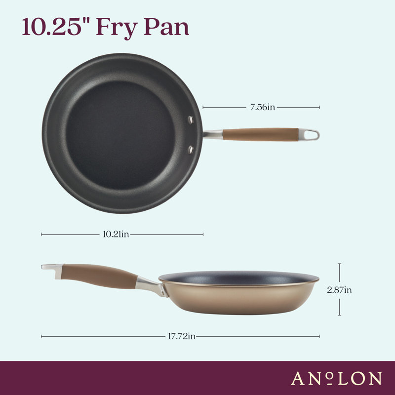 Anolon Advanced Home Hard Anodized Nonstick Frying Pan / Skillet, Brown, 10.25"
