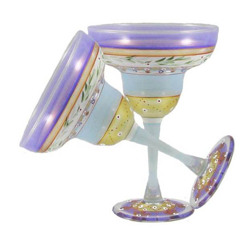 Guirlande mosaïque 9 oz Verre à margarita, Mauve