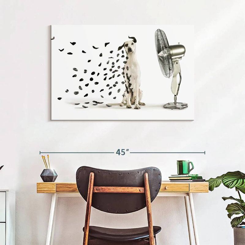 Windblown Dalmatian Spots Canvas Print, 39" H x 26" W x 1.25" D