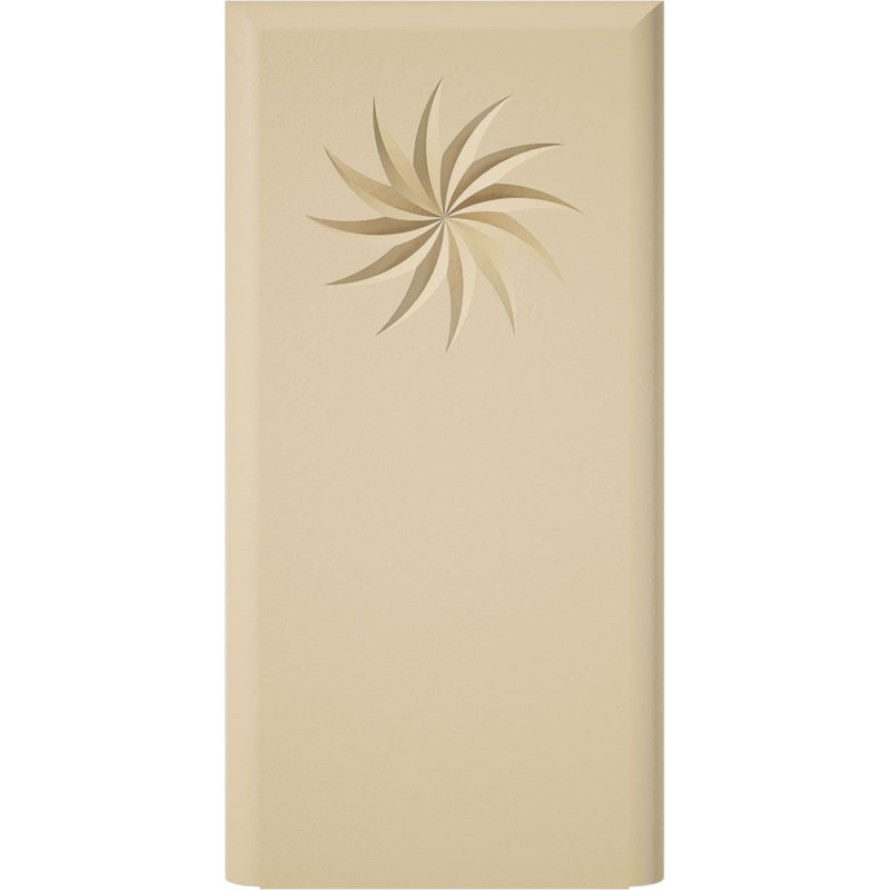 Foster Spiral Plinth Block With Rounded Edge, 5" H x 2.5" W x 1" D