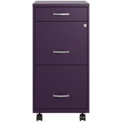 Modern 3-Drawers Vertical Metal Filing Cabinet Pre-assembled
