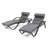 Fionnula Powder Coated Aluminum Reclining Patio Chaise Lounge Set-21047562