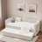 Diamond Grid Velvet Daybed With Usb Charging, Side Pocket And Trundle-685159692