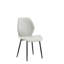 Ensemble de 4 chaises modernes en polyuréthane matelassé à losanges avec pieds en métal noir-786373671