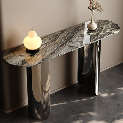 Light luxury style sintered stone console table