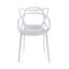 Chaise en plastique 4 pièces blanc-406593539