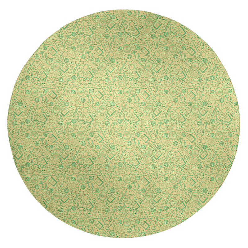 Tapis de zone jaune reg patterns, Rond 5 pi
