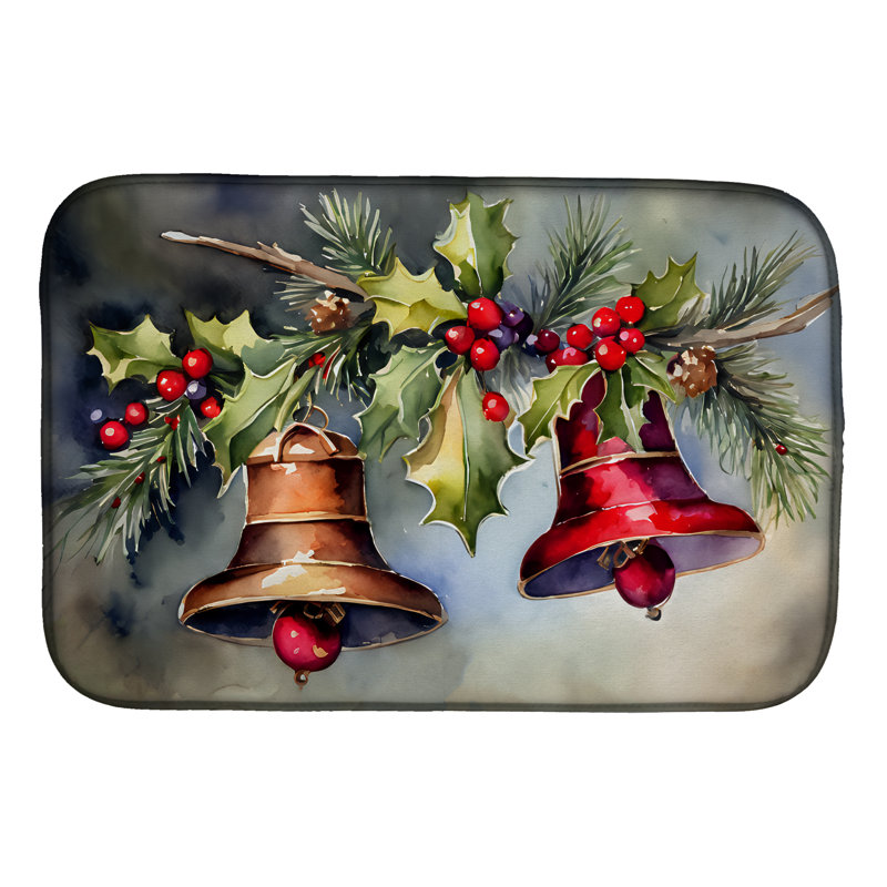 Christmas Bells Dish Drying Mat
