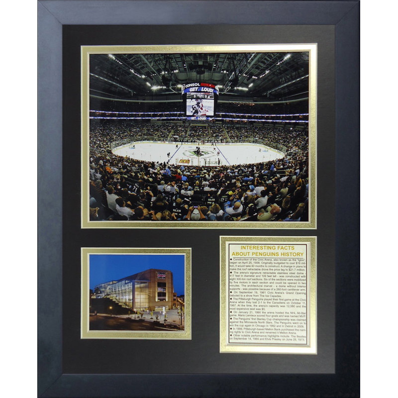 Souvenirs encadrée pittsburgh penguins-consol energy center