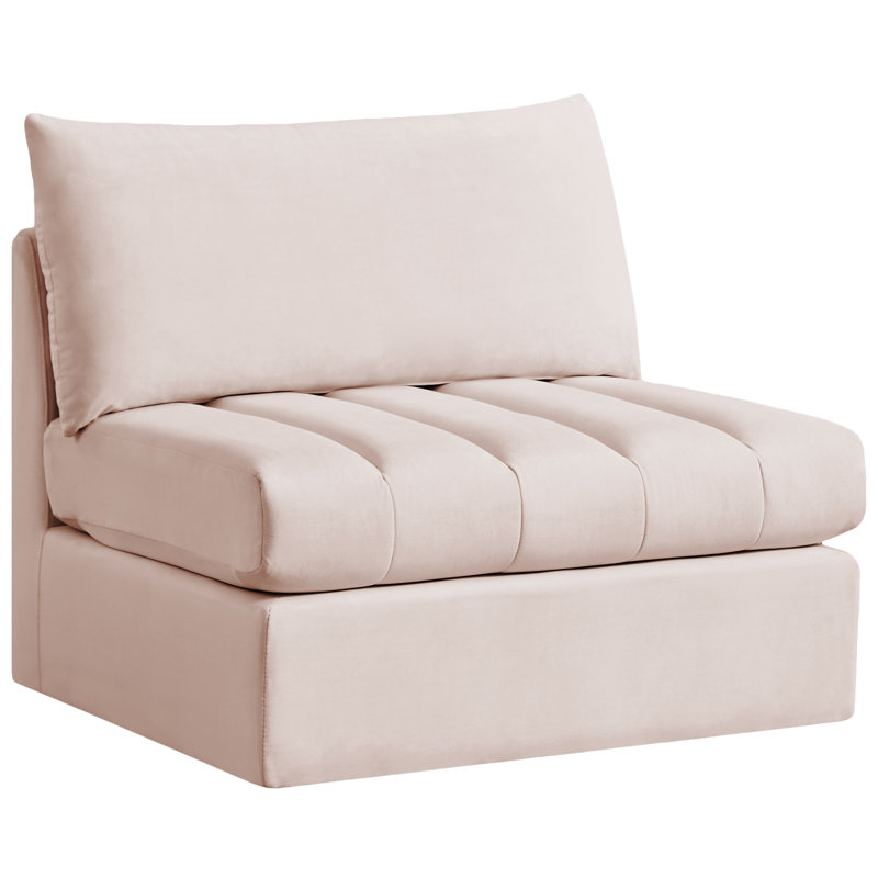 Jacob Velvet Slipper Chair, Pink Velvet