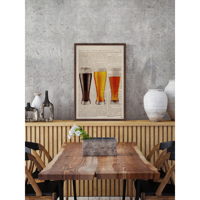 «Lager Styles» par Eyre Tarney - Reproduction d'art graphique sur papier encadré, H 18 po x l 12 po x P 1,5 po