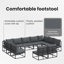 Garden Sofa Set with Cushion Aluminium Outdoor Seating Patio