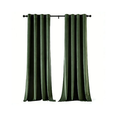 Velvet Blackout Curtain Panel Pair