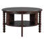 Table basse ronde vintage avec rangement-307778749