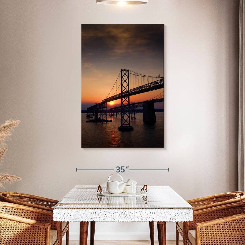 Lilie Chesapeake Bay Bridge, crépuscule, H 48 po x l 32 po