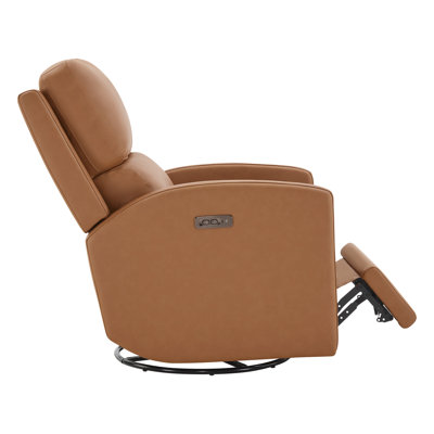 Genuine Leather Swivel Power Recliner