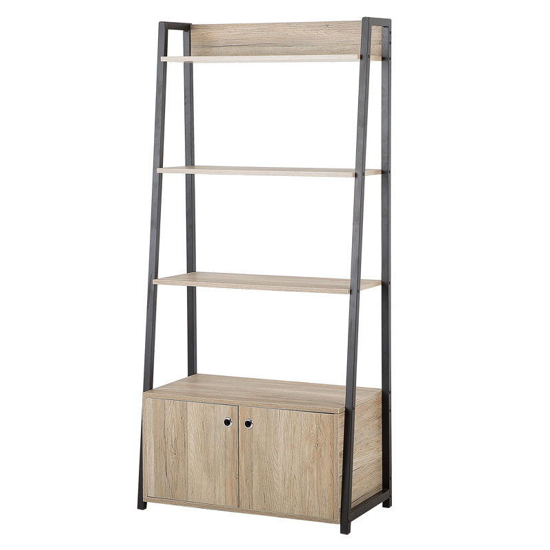 Griffie 160cm H x 70cm W Steel Ladder Bookcase
