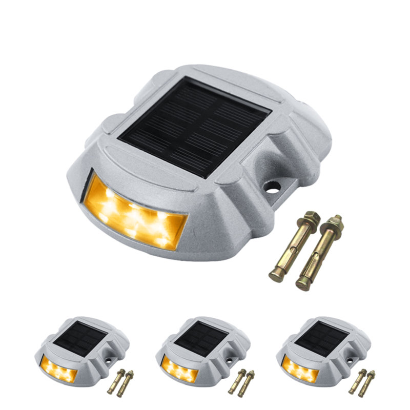 Solar Powered Path Lights Road Stud Lights, Jaune