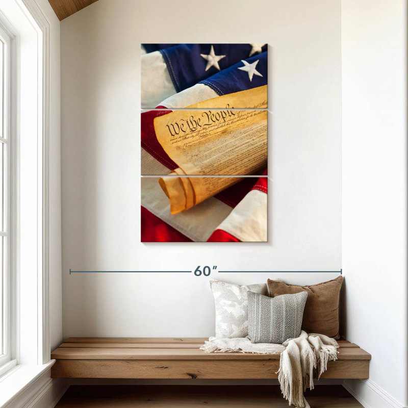 Préambule du drapeau américain, H 45 po x l 28 po