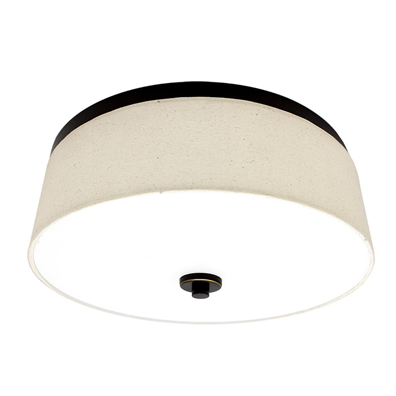 Fordville Fabric LED Flush Mount, Bronze, 22" H x 5" W x 5" D