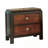 Acacia Walnut 1pc Nightstand Only Transitional Solid wood 2-Drawers Square Chrome Knobs Multitone Unique Nightstand