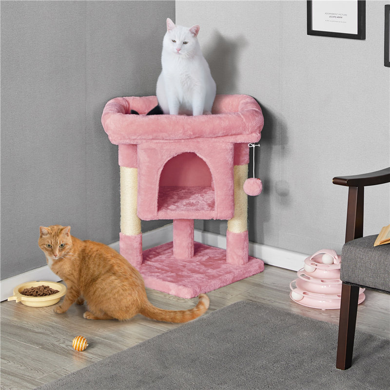 color 59cm Cat Tree, Pink