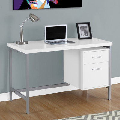Computer Desk, Home Office, Laptop, Left, Right Set-Up, Storage Drawers, 48"L, Work, Laminate, Metal, Contemporary, Modern