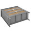 Armoire à 3 tiroirs Natural, gris, pour ranger vos fournitures