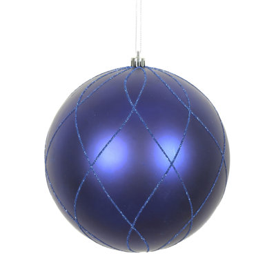 Ornement boule 6 po mat et scintillant