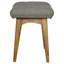Grey Tweed Upholstered Bench