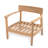 Mallorca Acacia Wood Club Chair With Seat Cushion, Set of 1