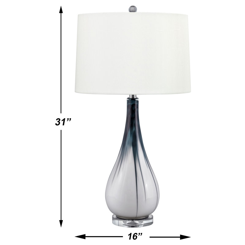 Tropea Glass Table Lamp, Blue/White