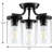 Rumaysa Glass Semi Flush Mount-41110200