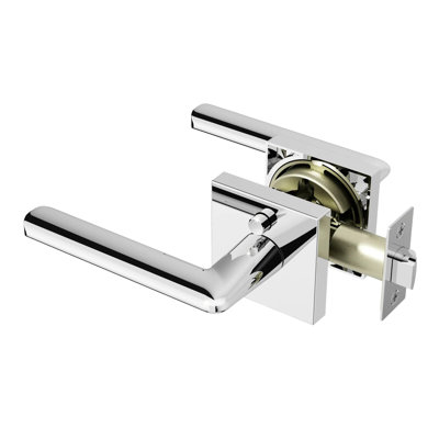 Mirra Privacy Door Lever Modern Concealed Design For (Bed & Bath) – Sleek Minimalist Style in Chrome
