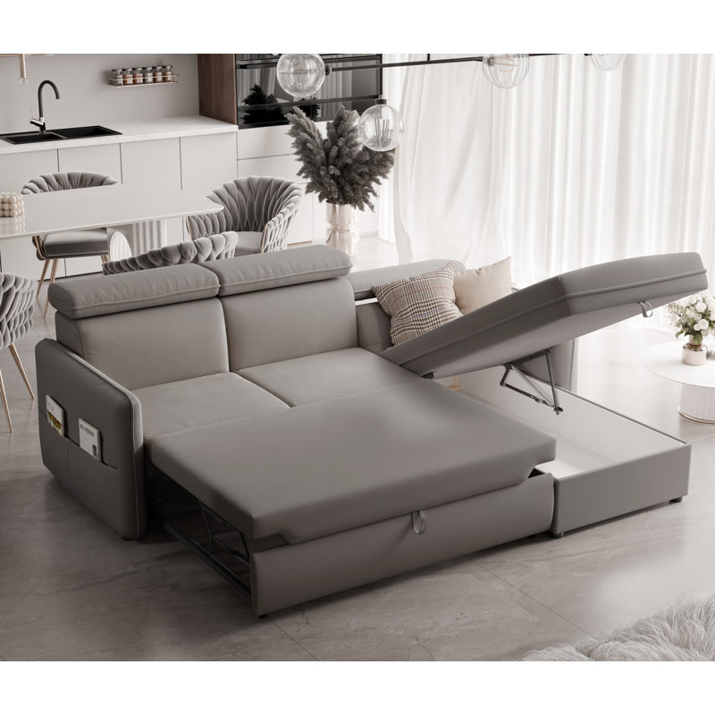 3 Seater Sofa Bed, Grey