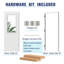 Porte d'extérieur - 6 panneaux de bois en verre transparent avec noyau en bois massif avec cadre de porte et hinger, pin-130205068-130205072