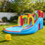 Jeu gonflable de jardin gonflable de 7 pieds et de 7 pouces avec piscine pour éclaboussures, pistolet à eau et mur d'escalade