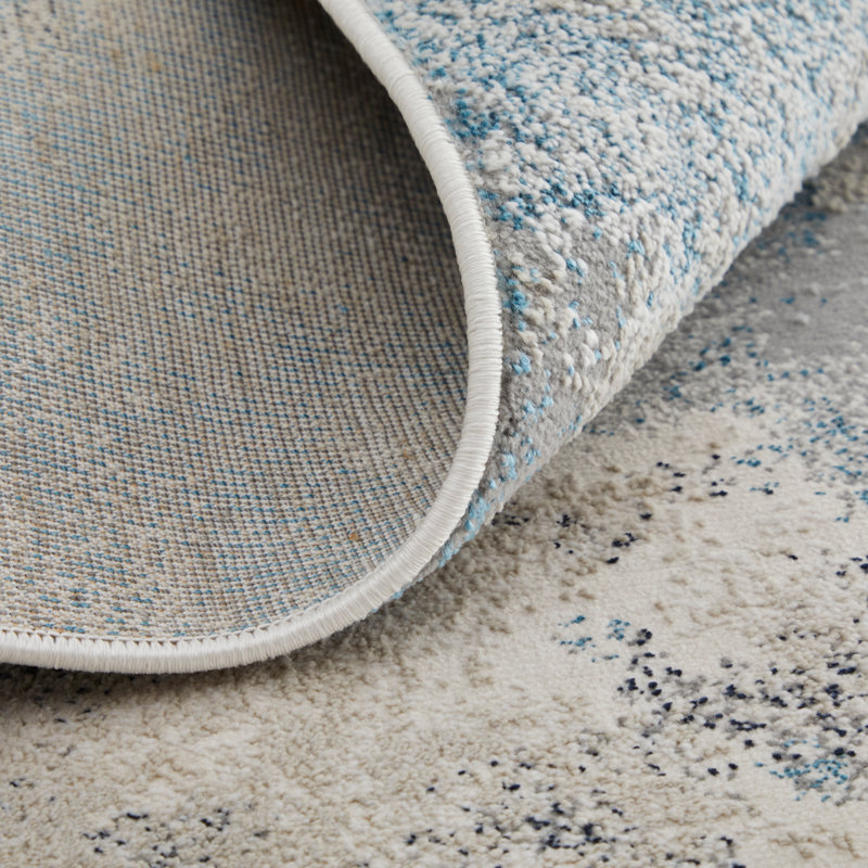 Oria Industrial Abstract Polyester/Polypropylene Area Rug, Rectangle 5' x 8'