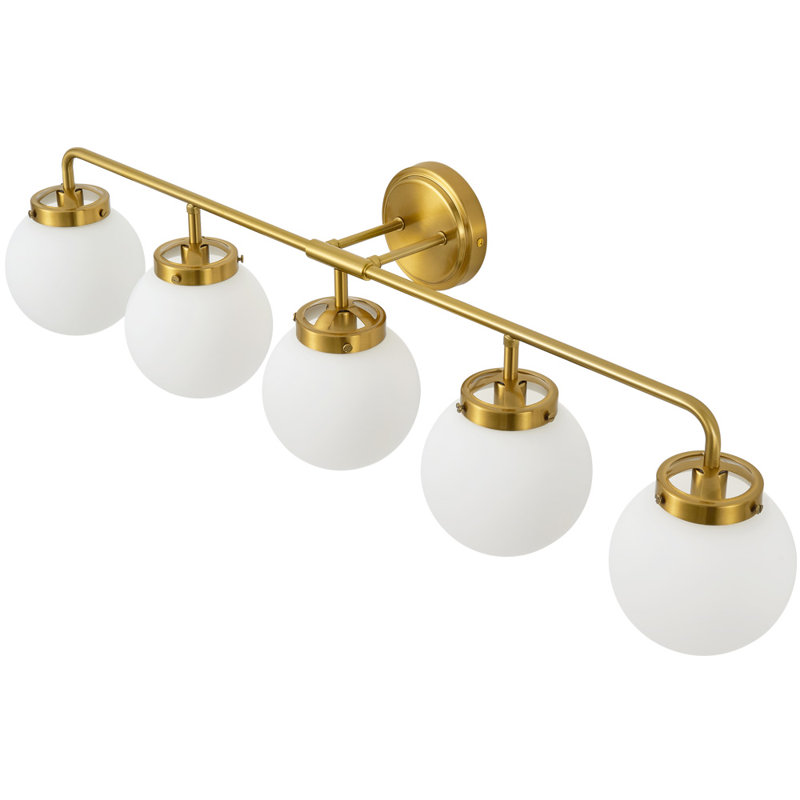 Éclairage pour meuble-lavabo à intensité variable Jaxon, ampoules non incluses, 5, Doré