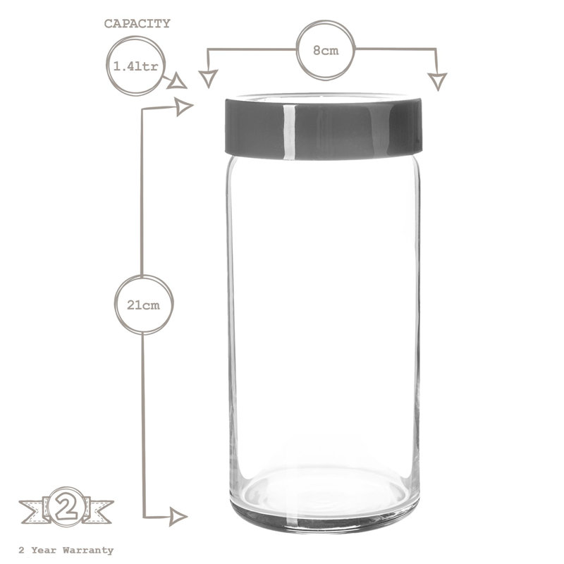 Novo Glass Jar - Set of 6