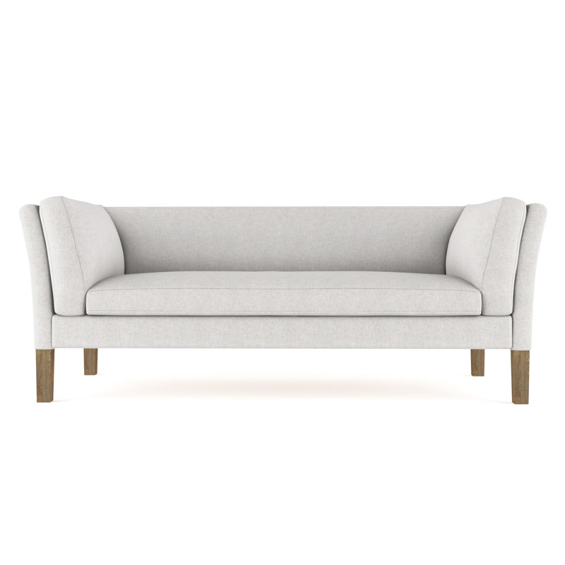Canapé Charlton, Cuir vieilli graphite, Naturel, H 31 po x l 72 po x P 33 po