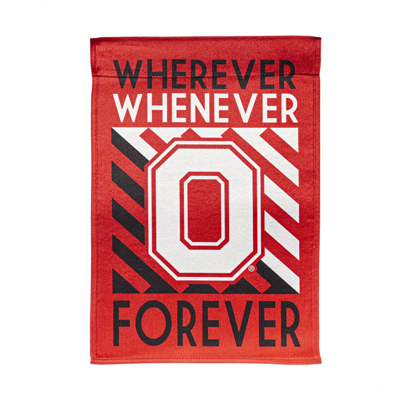 Drapeau de jardin en polyester 18 po x 12,5 po Ohio State University