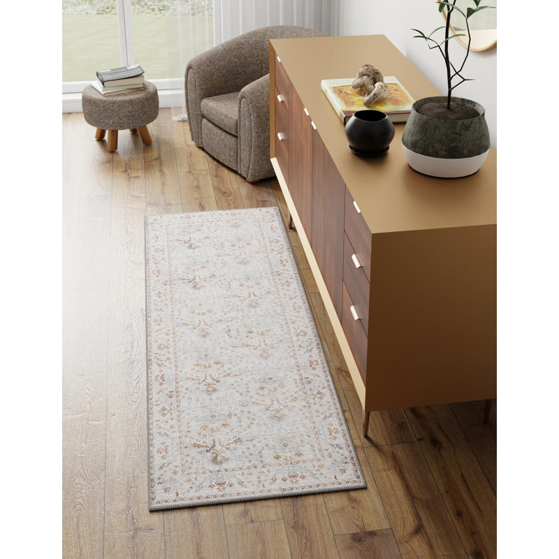 Bungalow Rose Dinah Timeless Rug, Tapis de couloir 2 pi x 5 pi 1 po