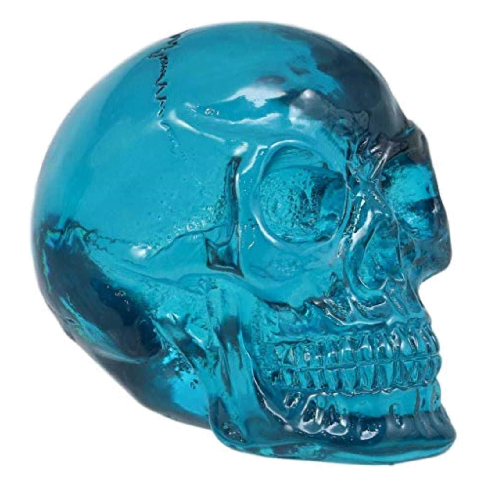 Brose Translucent Skull Miniature Figurine, Blue